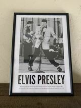 ELVIS PRESLEY エルビス A4 ポスター 額付き 送料込み rockabilly 50s Ⅳ_画像1