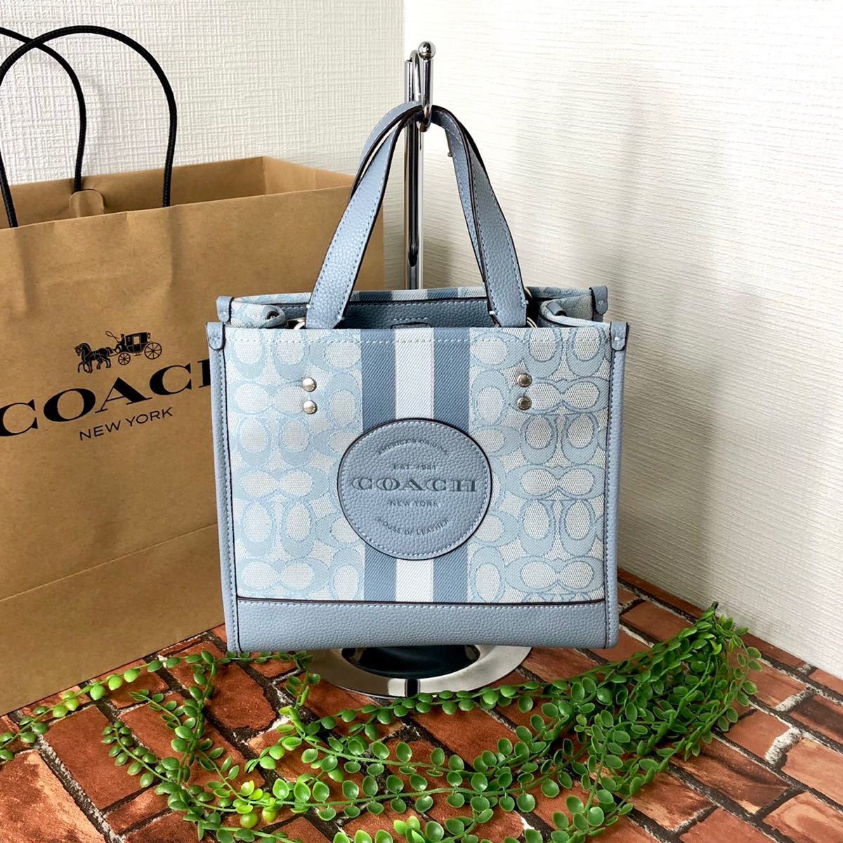 ≪新品≫COACH ハンドバッグ ショルダー 丸ロゴ パープル（小）｜Yahoo