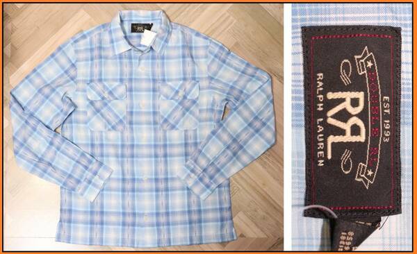 送料無料 即決【未使用】 RRL Ralph Lauren ★ CARTER CAMP-LONG SLEEVE-SPORT SHIRT (US/L) ★ ダブルアールエル チェックシャツ