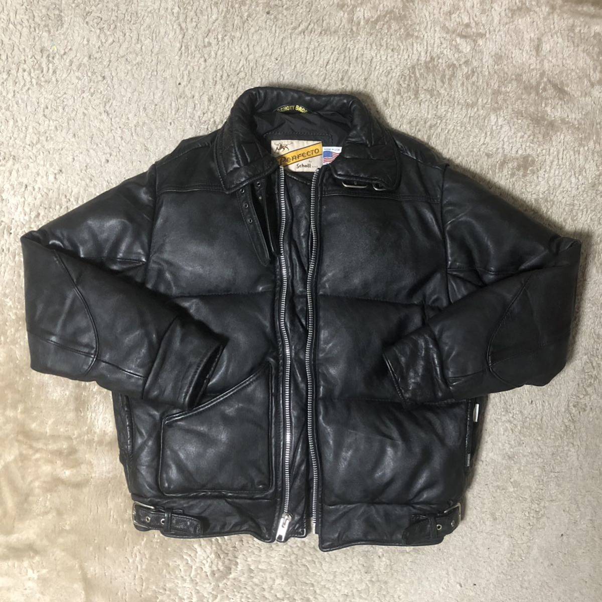 ふるさと納税 MOREABOUTLESS×グッドイナフ レザーダウン【ブラック