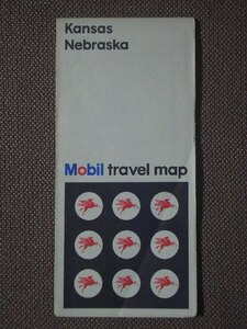 Kansas / Nebraska Street Map (Mobil) (KSNEMOB) - Rand McNally & Co. 1968
