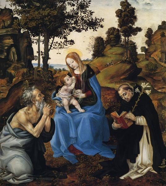 Pintura al óleo de Filippo Lippi_Madonna y el Niño ma1230, Cuadro, Pintura al óleo, Retratos