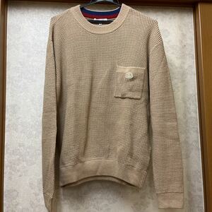 ★THE SHOP TK★ニットセーター M ベージュ　コットン70％ポリエステル30％　ワールド