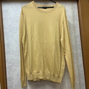 ★UNIQLO★ユニクロ コットンニット カーキ L 薄手 綿90％毛10％