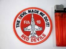 アメリカ海兵隊【VMFA-232 RED DEVILS F/A-18 スコードロンパッチ】公式？/戦闘攻撃飛行隊/ホーネット/刺繍/ワッペン/部隊章/未使用・美品_画像1