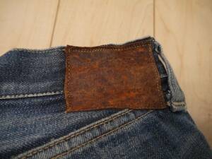 送料込★VINTAGE★革パッチ★Levis 503BXX 40s オリジナルビンテージ 片面タブ 隠しリベット 赤耳 Vステッチ チェーン 刻印無 USA ヴィン