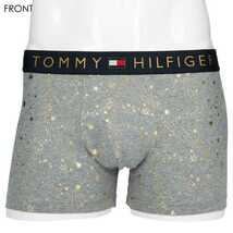 TOMMY HILFIGER トミーヒルフィガー TOMMY ORIGINAL HOLIDAY TRUNK オーガニックコットン 前閉じ ボクサーパンツ 53312395 ミドルグレー M_画像1