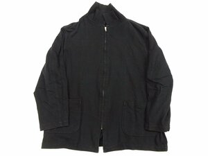 90 -е мудрые сформулированы для мужчин Zip -Up Blouson Sweat Pocket Black Black [Vintage] Yoji Yamamoto