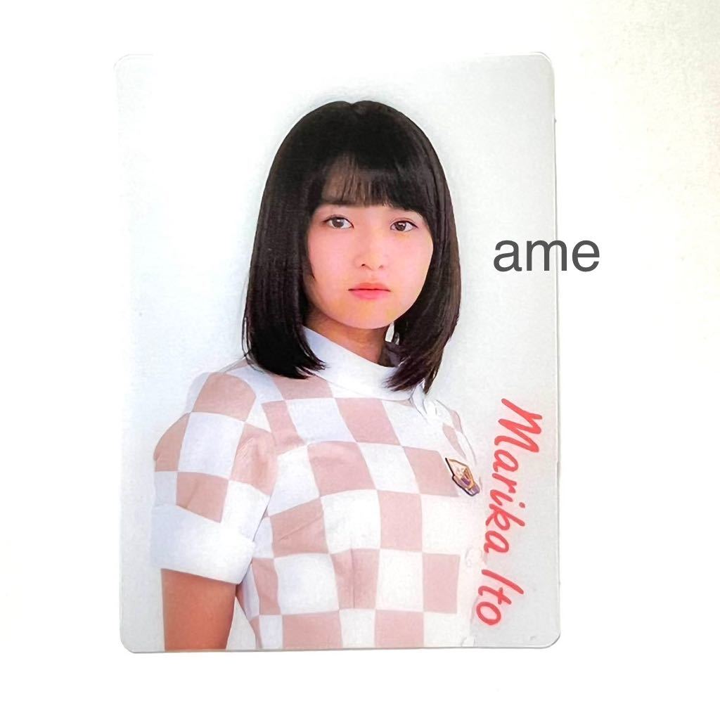 2《Nogizaka46》Official goods Mini clear card Marika Ito First time limited Not for sale Limited item Raw photo x Nigemizu uniform, Na line, of, Nogizaka46