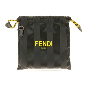 Fendi Fendi Fendi Pack Маленький мешочек нейлоновый пакет 7VA510ADMAFOR2A черный x желтый без заметных царапин или грязь