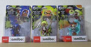 ３点セット　amiibo スプラトゥーン3 オクトリング ブルー インクリング イエロー コジャケ アミーボ ニンテンドースイッチ トリプルセット