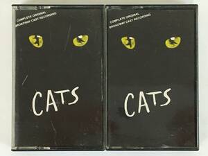 ■□L600 CATS キャッツ COMPLETE ORIGINSL BROADWAY ANDREW LLOYD WEBBER アンドリュー・ロイド・ウェバーカセットテープ 2本組□■