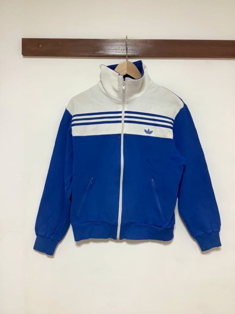 アディダスadidasジャージOPTI ZIP水色×紺色WEST GERMANY-