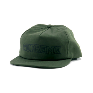 SUPREME シュプリーム 21AW SHATTERED LOGO 5-PANEL CAP シャッタード ロゴ 5パネル キャップ オリーブ 帽子 スナップバック YX