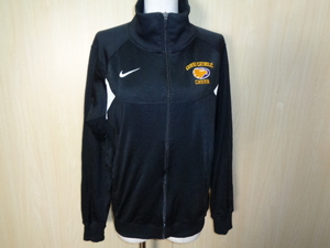 b96*NIKE Guerin Catholic Cheer спортивная куртка * Nike M женский черный джерси tops Zip выше спорт одежда 4K