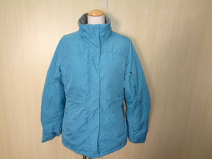 b116◆Eddie Bauer 中綿入り ナイロンジャケット◆エディーバウアー sizeS 水色系 ナイロン素材 中綿 Thermore 女性 レディース 防寒着 4K