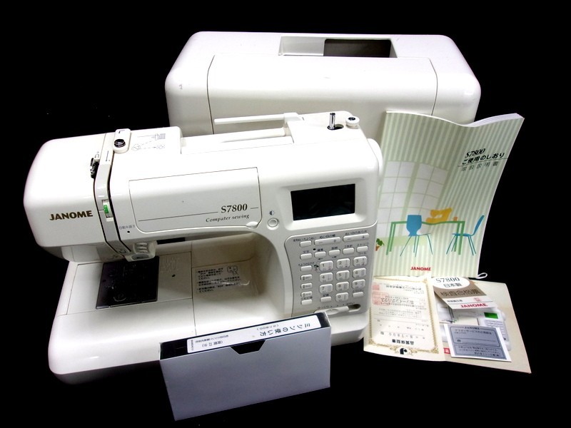 1000円スタート ミシン JANOME ジャノメ MODEL 844型 S7800 ハンドクラフト 手工芸 ジャノメミシン 通電確認済み ケース有 △1040