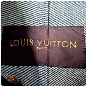超名作 LOUIS VUITTON ルイヴィトン 正規品 イタリア製 最高級ウールコットンデニムチョアジャケット トラッカージャケット L-XL位 極美品の画像8