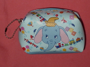  ultra rare! Kawai i! Disney character Dumbo Mini pouch key chain holder *