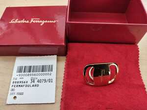 ★未使用★Salvatore Ferragamo フェラガモ スカーフリング★箱付き★イタリア製★