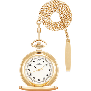  free shipping new goods Seiko regular with guarantee *SEIKO Alba ALBA AQGK468 pocket watch pocket watch cover attaching gold color Gold color * in present . optimum 