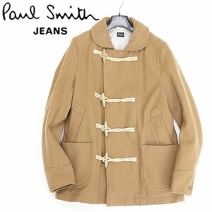 ◆Paul Smith JEANS ポールスミス ラウンドカラー ダッフル ウール ハーフ コート キャメル M