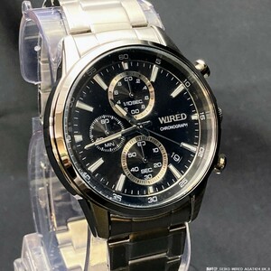 【新品 / 送料安 / 即決 / 保証】 SEIKO WIRED クロノグラフ １０気圧防水 スタイリッシュ スポーティ メンズ腕時計 AGAT424 21119-3