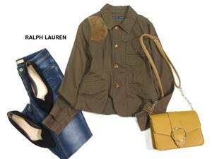  Ralph Lauren RALPH LAUREN взрослый замечательный стиль * кожаный салон chi жакет 4 M