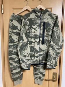 中古 NIKE TECH FLEECE セットアップ CU4492-342 CU4498-342 Mサイズ テックフリース カモフラ 迷彩 パーカー ジョガーパンツ