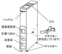 ★ステンレス製スリムライスボックス(米びつ) １２kg 未使用品★_画像3