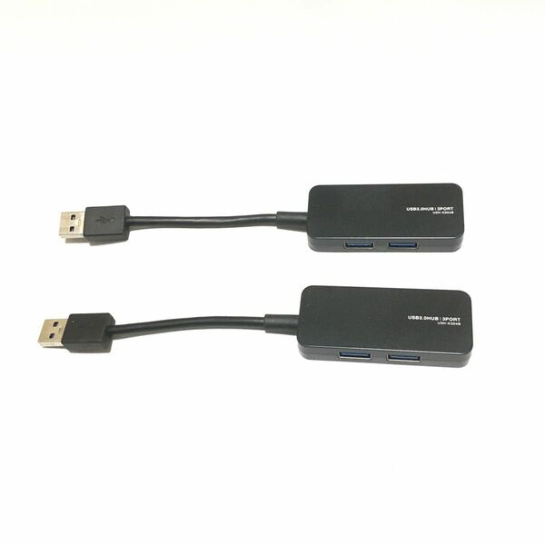 ELECOM エレコム USB3.0 HUB ハブ 3ポート U3H-K304B 2個セット