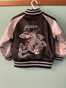  бесплатная доставка * Japanese sovenir jacket *100* чёрный * вышивка * б/у одежда * шт ..*. рука * стиль * внешний 