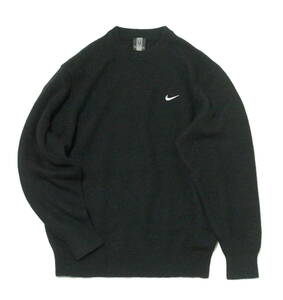 90's Vintage Nike Golf NIKE GOLFsushu Logo вышивка вырез лодочкой вязаный свитер S мягкий ощущение качества шерсть нейлон 