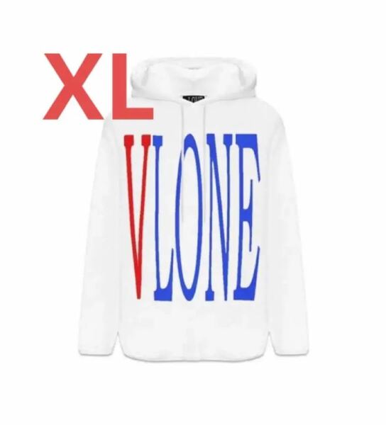 VLONE STAPLE HOODIE WHITE RED BLUE XL パーカー