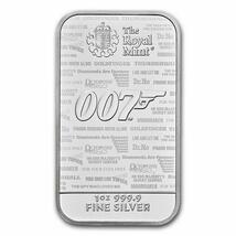 【未開封】2020 英国 007 純銀 銀貨 1OZ シルバーバーミント_画像1