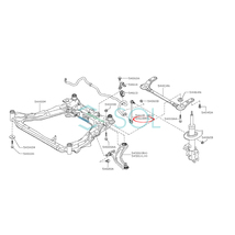 日産 エクストレイル(T31 T32 NT31 TNT31 HT32 HNT32) ムラーノ(Z51 PNZ51) フロント スタビリンク ナット付 左側 54668-1AA0E 54668-1AA0A_画像2