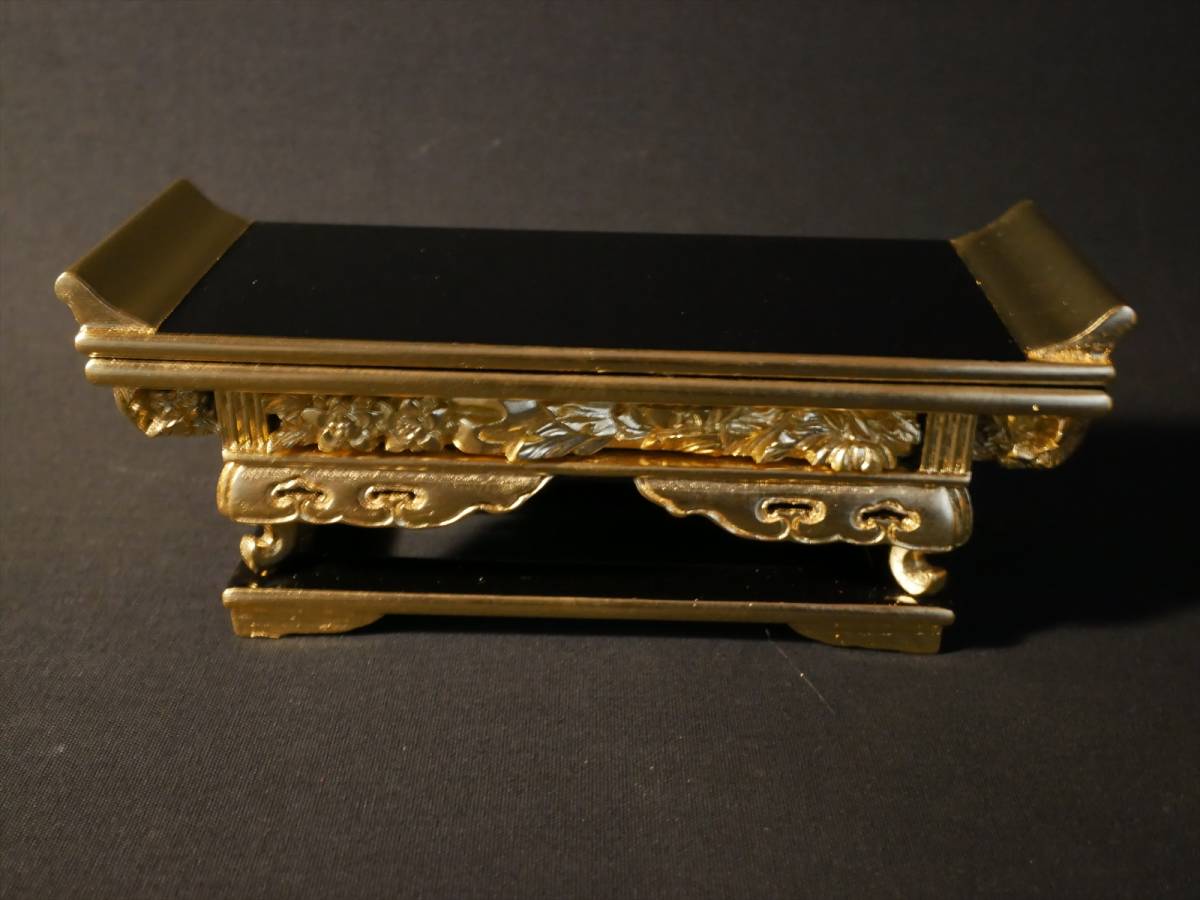 テープで ヤフオク! 寺院用前卓 三鳥 引出し付き - 長期保管品 幅