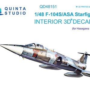QUINTA STUDIO(QD48151)1/48 F-104S-ASA スターファイター用内装3Dデカール (ハセガワ用)の画像2