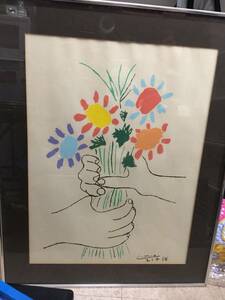 ピカソ　パブロ・ピカソ　Pablo Picasso　絵画　レア　限定　希少　Flowers in the Hands