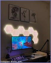 Nanoleaf Elements 7枚入りスターターパック LED 暖色 インテリアライト パネル 調光 間接照明 Alexa_画像5