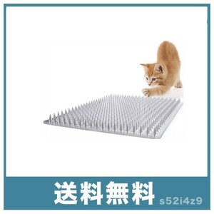 【新品送料無料】猫よけ 鳥よけ シート ここダメシート 43*34cm H1.8cm 害獣・猫侵入防止対策 ペットや子供が傷がない 透明 (8枚)