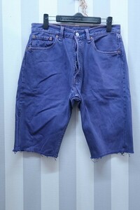 3-5233/リーバイス 6501-0131 カラーデニム カットオフショーツ 米国製 for woman Levi's ショートパンツ USA製