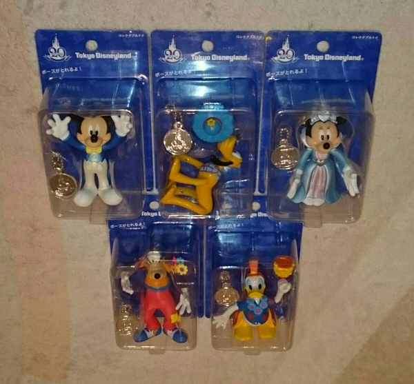 東京ディズニーランド 20周年限定 フィギュア コレクタブルトイ 全5種 フルコンプ ミッキー ミニー ドナルド グーフィー プルート TDL 20th