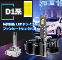 HID変換 LEDヘッドライトバルブ ロービーム アルファード 20系 トヨタ H20.5～H26.12 D4S 6500K 35000lm_画像6