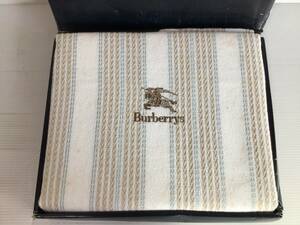 C138 新品　未使用　Burberry/バーバリー　ジャガードタオルシーツ 綿100％　140×240㎝　BB614 ベージュ　ロゴ入り　訳あり　箱入