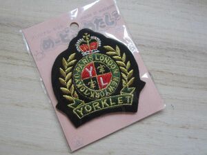 金 刺繍 YORKLET PARIS LONDON NEWYORK TOKYO エンブレム フェルト 刺繍 ワッペン/ブレザー ゴルフ IVY アイビールック 大学 43