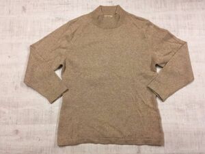 UNIT オールド レトロ 古着 ハイネック モックネック ニット セーター レディース カシミヤ100% L キャメル