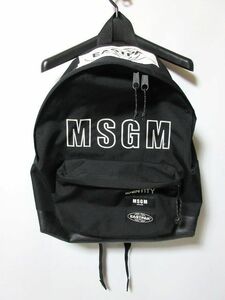 希少 限定 MSGM × EASTPACK イーストパック コラボ 大容量 リュック バッグ 黒