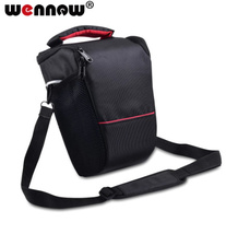Sa1685: デジタル 一眼 レフ カメラ バッグ ケース カバン 防水 カメラケース カメラバッグ 鞄 黒色 赤色 収納 ソフトバッグ_画像1