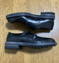 未使用☆[Santoni] 18AW ダブルモンクストラップ レザーシューズ 革靴 11 ブラック イタリア製 サントーニ_画像7